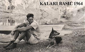 KALARI BASIL ON ROCKYBAR STATION WITH LES TARRANT IN 1964 - PHOTO: PERINA GILES